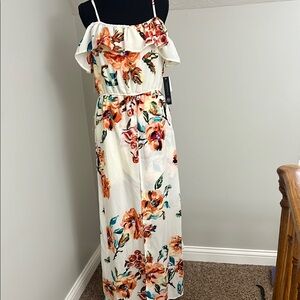 White Ruffled Tiered Maxi Sundress